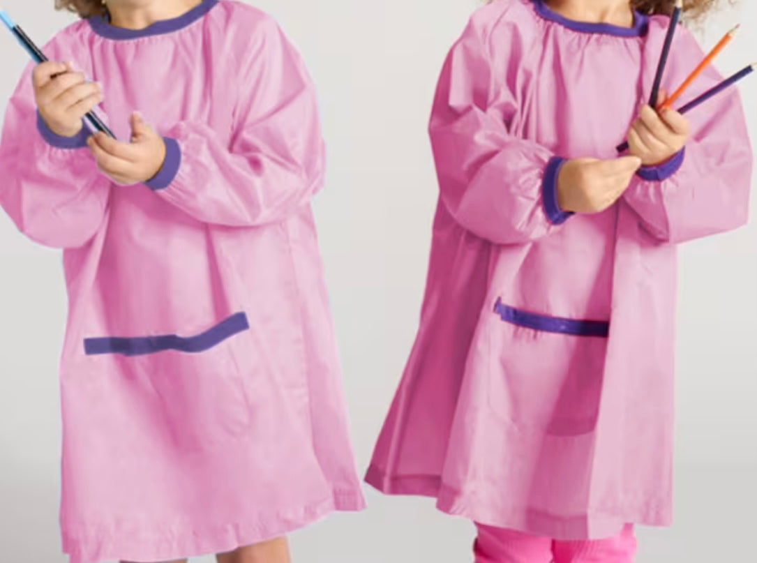 Paint Smock Pink Size 8-10