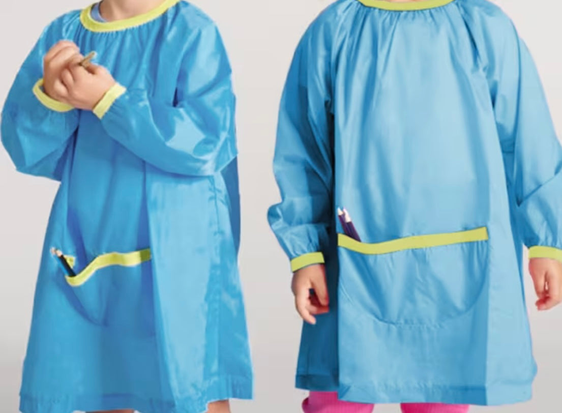 Paint Smock Aqua Size 8-10